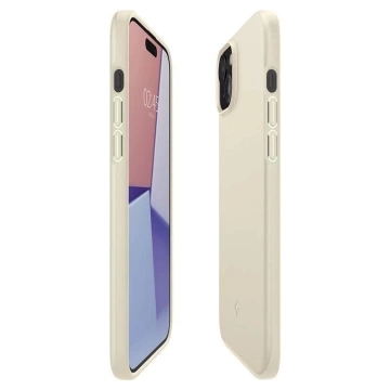 Puzdro Spigen Thin Fit pre Apple iPhone 15 Plus - béžové