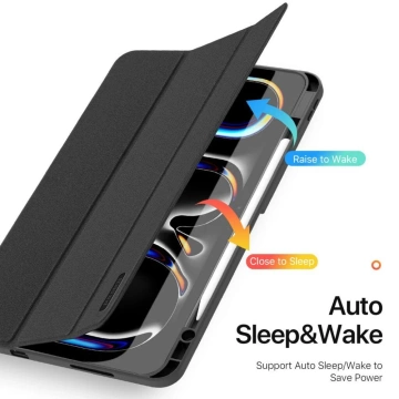 Protective case with stylus for iPad Pro 13 (2024) DUX DUCIS DOMO Black