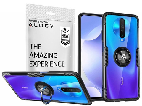Etui Alogy Ring Holder Clear Armor do Xiaomi Redmi K30/Poco X2 czarne