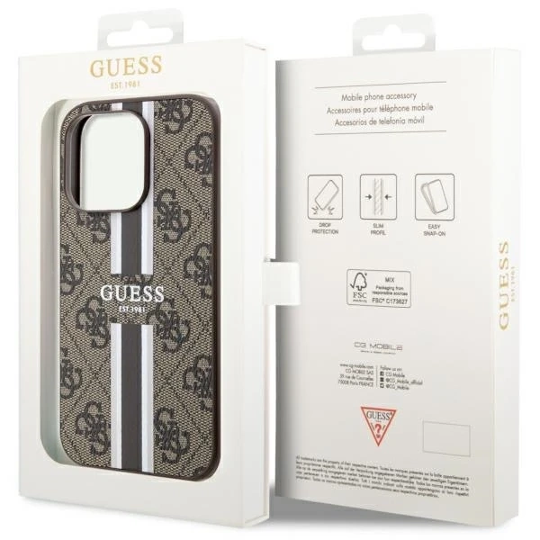 Etui Guess GUHMP14XP4RPSW pro iPhone 14 Pro Max 6,7" pevný obal 4G Printed Stripes MagSafe