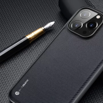 Чохол Dux Ducis Fino для iPhone 14 Pro Max синій нейлон