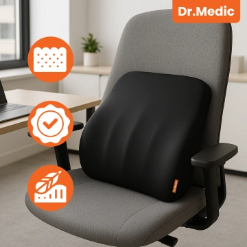 DR.MEDIC LumbarGuard™ Car Back Cushion Ergonomic lumbar cushion for car seat for driver and passenger