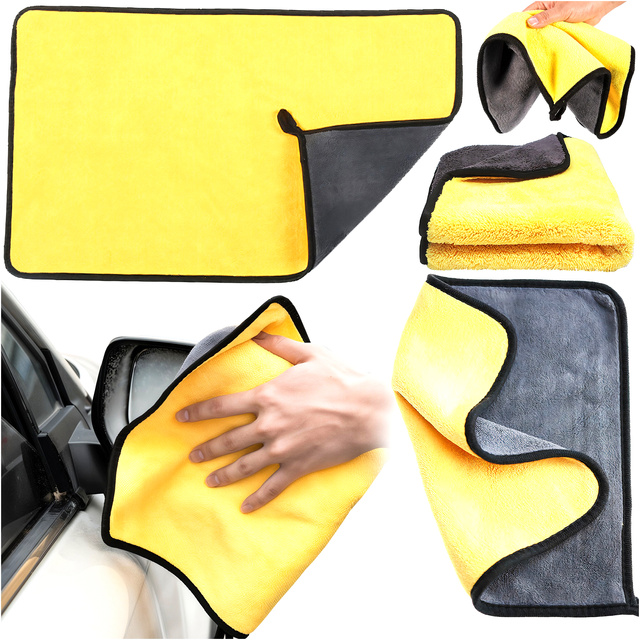Obojstranná utierka do auta 30x60 cm velur Mikrovlákno na umývanie a sušenie utierky do auta Alogy Car Detailing