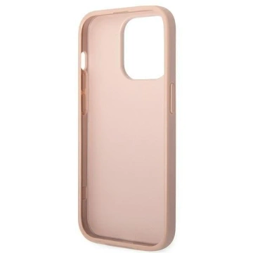 Guess GUHCP14LPSASBPI case for Apple iPhone 14 Pro 6.1" pink/pink Saffiano Strap
