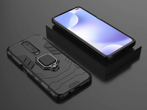 Чохол Alogy Stand Ring Armor для Xiaomi Poco X2 black Glass