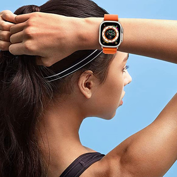 Спортивний ремінець Alogy для Apple Watch 4/5/6/7/8/SE/Ultra (42/44/45/49 мм) помаранчевий