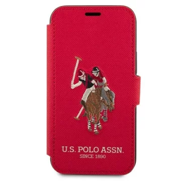 Buch-Handyhülle aus der US Polo-Stickerei-Kollektion iPhone 12/12 Pro 6,1" rot/ed