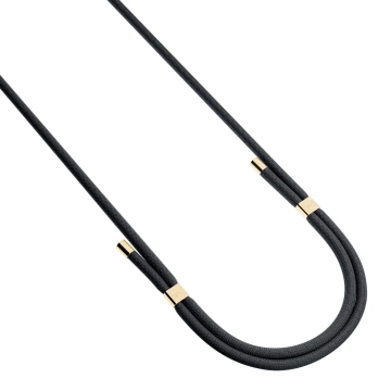Universal smartphone lanyard 3mk EasyClip Elite Black (Gold)