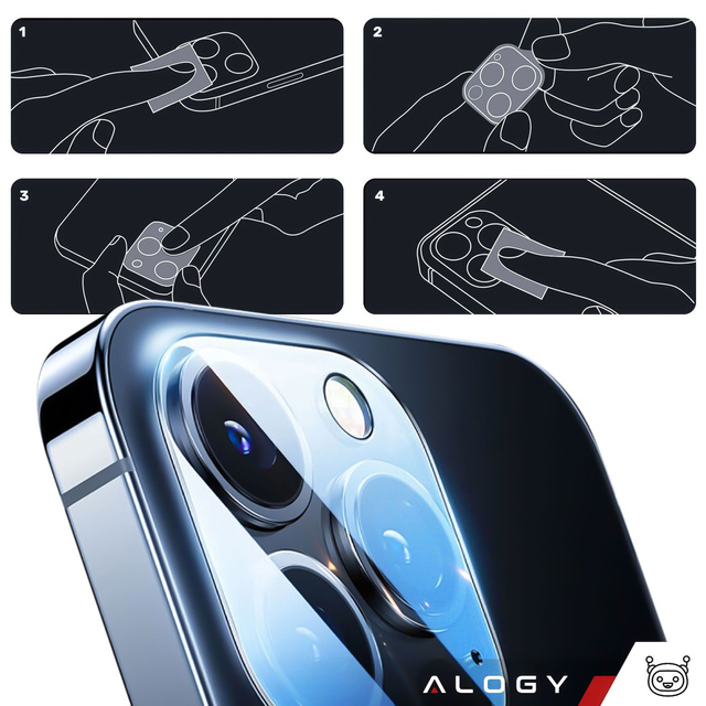 2x sklo šošovky fotoaparátu pre iPhone 15 Pro / 15 Pro Max Alogy šošovka číra priehľadná