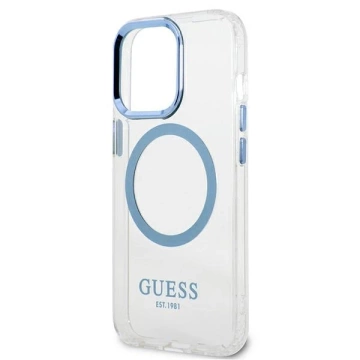 Etui Guess GUHMP13LHTRMB für iPhone 13 Pro / 13 6,1" Hartschale Metal Outline Magsafe