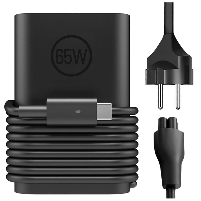 Zasilacz USB-C 65W PD do Laptopów HP Lenovo Asus Apple, Szybkie Ładowanie 20V 3.25A, Długi Kabel 2.8m, Kompaktowy i Wydajny, Alogy PowerBoost™ – Czarny