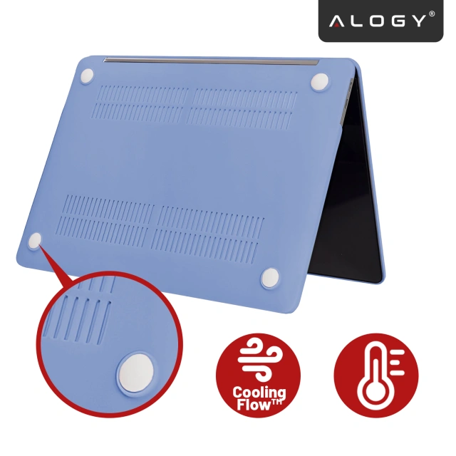 Puzdro pre Apple MacBook Air 13 / 13,3" 2018–2021 (M1 A2337/A2179/A1932) – Flexibilné, matné ochranné puzdro, ľahké a odolné – Alogy AirGuard™ Lavender