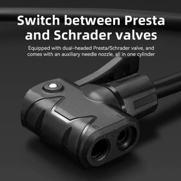 Rockbros 42430001001 foot pump with display - black