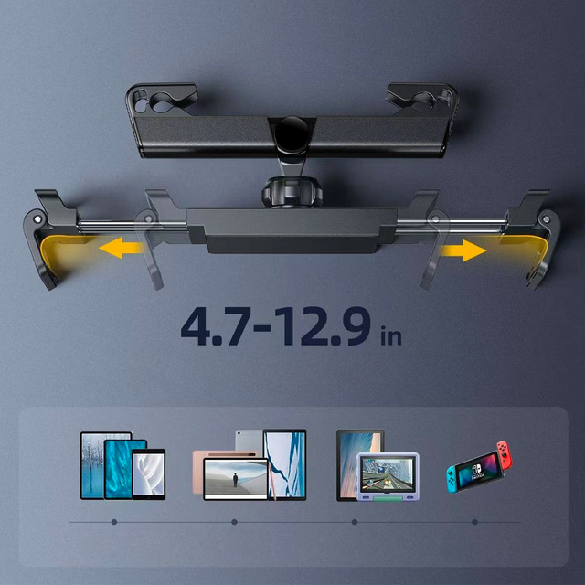 Alogy Car Headrest Holder for phone/tablet 4.7-12.9" black