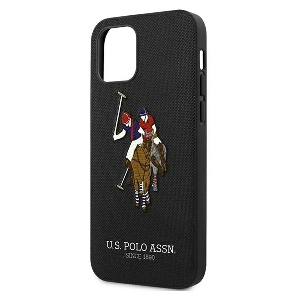 Pouzdro US Polo USHCP12LPUGFLBK na telefon Apple iPhone 12 Pro Max black/black Polo Embroidery Collection