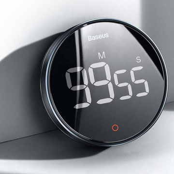 Odpočítávací časovač Kuchyňský časovač Baseus Heyo Pro Dark Digital Rotary Timer šedý