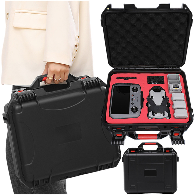Case for DJI Mini 4 Pro, Mini 3 Pro, Mini 3 Drone Case Cover Controller Alogy Hard Case Black