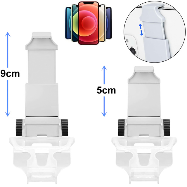 Držák telefonu pro Gamepad pro Sony PlayStation 5 PS5 DualSense Clip mount White