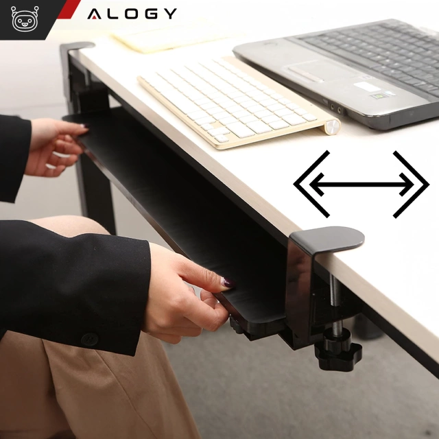 Тримач мишки та клавіатури Alogy Desk Mount, підставка, чорний