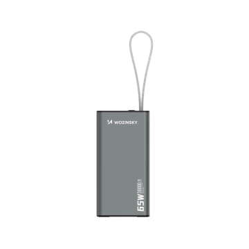 Powerbank Wozinsky K65+ 30000mAh 65W USB-C/USB-A Szary