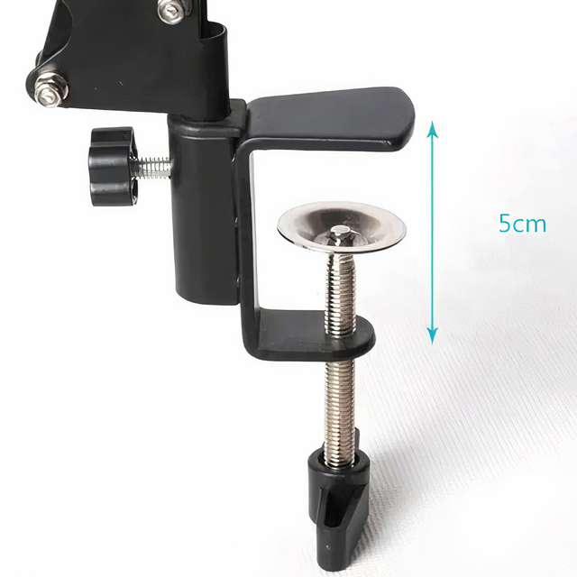 Ring LED Alogy drafting lamp with flexible arm and desk stand phone holder Black