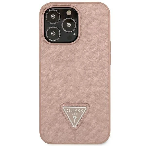 Чохол Guess GUHCP14LPSATLP для Apple iPhone 14 Pro 6.1" pink/pink hardcase SaffianoTriangle Logo