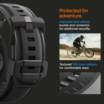 Ремінець Spigen DuraPro Armor для Apple Watch 42-49 мм – чорний, чорного кольору