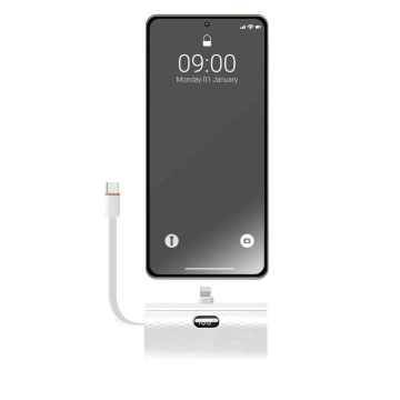 Зовнішній акумулятор FORCELL F-ENERGY Power Plug F5K3 з вбудованим роз'ємом Lightning PD 20 Вт 5000 мАг Білий