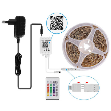 Vodotěsný RGB LED pásek 5m barevný napájecí zdroj Pilot 300 SMD driver