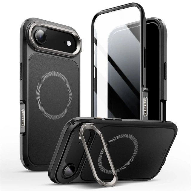 Etui Supcase Ares Flip Mag MagSafe do iPhone 17 Air Black Pancerne