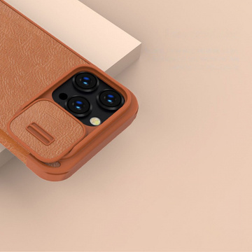 Kožené pouzdro Nillkin Qin Pro pro iPhone 14 Pro Max (černé)
