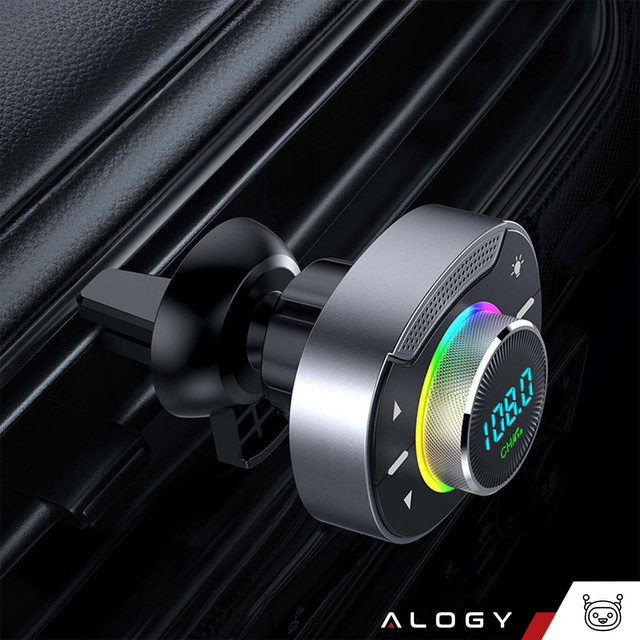 Bluetooth Audio FM MP3 BT vysílač Rychlá USB nabíječka do auta QC 3.0 USB-C typu C PD pro Alogy Car