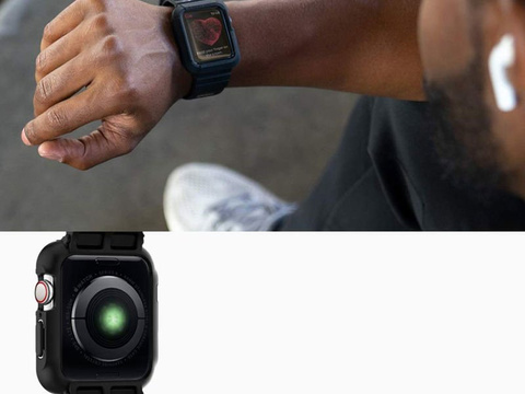 Etui Spigen Rugged Armor Pro для Apple Watch Series 4/5/6/SE 44mm / Watch 7 45mm Black