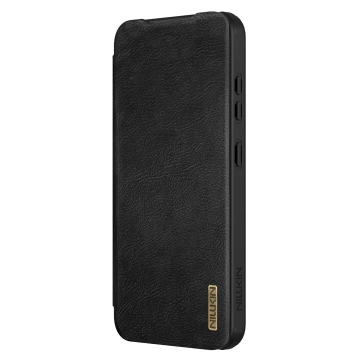 Чохол для Samsung Galaxy S25 Nillkin Qin Pro чорний з відкидною кришкою