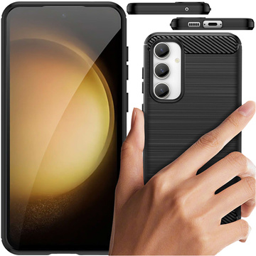 Чохол для Samsung Galaxy S23 FE броньована задня телефонна кришка чохол Alogy Carbon Silicone black