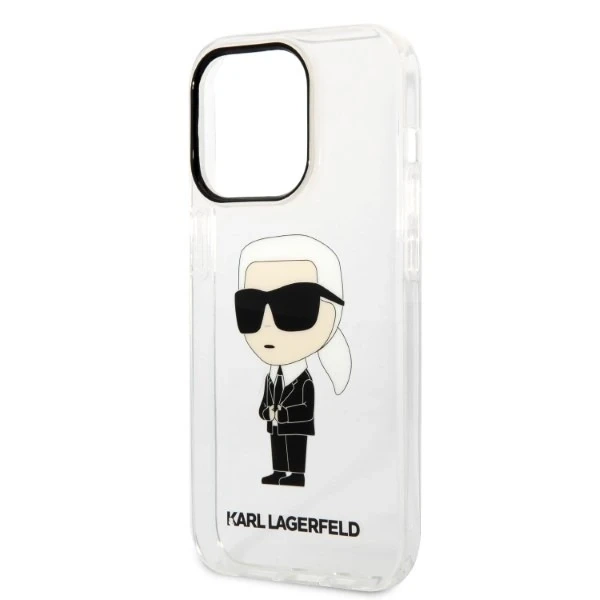 Etui Karl Lagerfeld KLHCP14XHNIKTCT do iPhone 14 Pro Max 6,7" hardcase Ikonik Karl Lagerfeld transparent