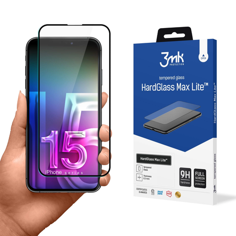 Sklo pro Apple iPhone 15 Pro - 3mk HardGlass Max Lite™