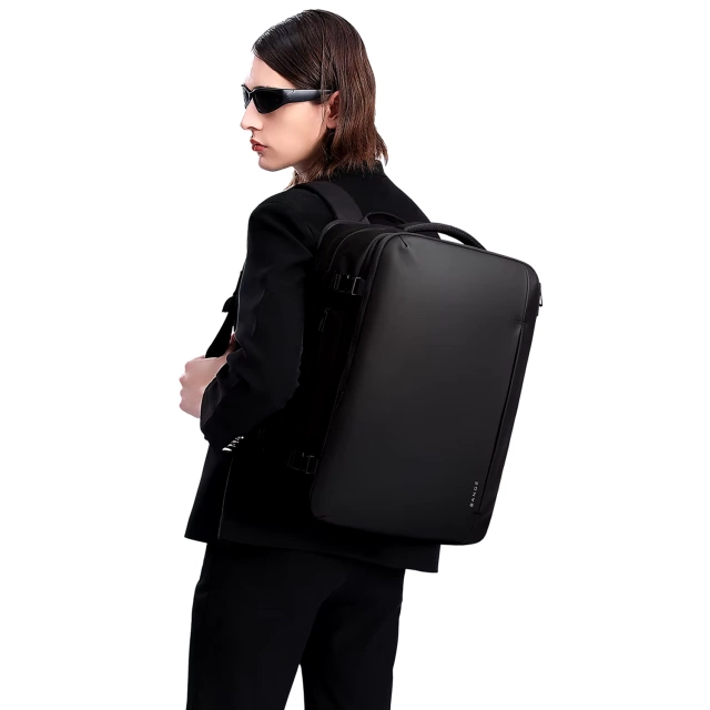 Водонепроникний рюкзак Bange для ноутбука 15.6", city traveler, 45х30х16 см, для роботи, літака, чоловічий, жіночий, з USB портом Чорний