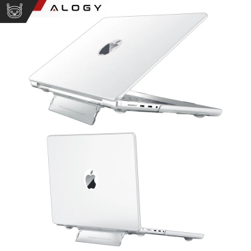 Matte Hülle mit Ständer Alogy ProStand™ Gehäuse für MacBook Air 13,3" (A1932/A2179/A2337) Transparent