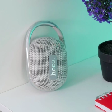 Bluetooth-колонка HOCO HC17 5 Вт 2 год з карабіном сірого кольору