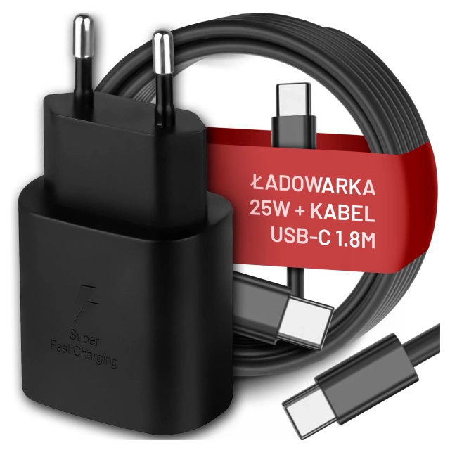 Originálna nabíjačka Samsung USB-C 25W kábel typu C 180 cm prémiová super rýchla nabíjacia súprava biela