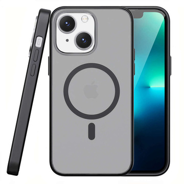 Alogy MagMat Matte Phone Case for MagSafe Protective Cover for Apple iPhone 14 Plus Black Glass
