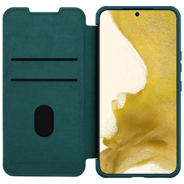 Nillkin Qin Leather Pro Case Samsung Galaxy S23 Flip Cover Kryt fotoaparátu Green