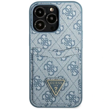 Etui Guess GUHCP13LP4TPB für iPhone 13 Pro / 13 6,1" Hardcase 4G Triangle Logo Cardslot