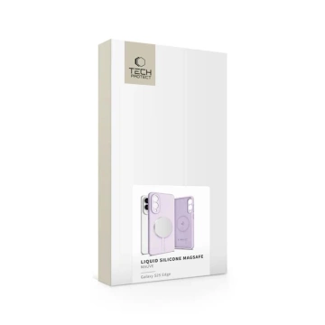 Silikonový pouzdro MagSafe pro Samsung Galaxy S25 Edge Tech-Protect Fialové