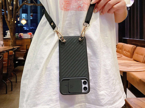 CrossBody Alogy Schutzhülle mit Schultergurt für iPhone 12 Pro Max Schwarz