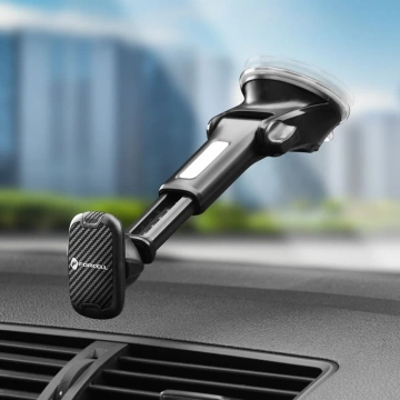 Магнітний автомобільний тримач FORCELL F-GRIP Carbon H-CT327 для скла/дошки