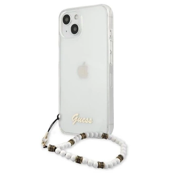 Guess GUHCP13SKPSWH iPhone 13 mini 5,4" Прозорий жорсткий чохол White Pearl