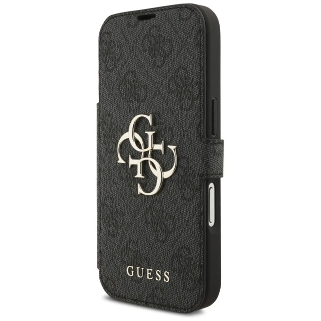 Etui Guess Book 4G Metal Logo do iPhone 17 Pro Black