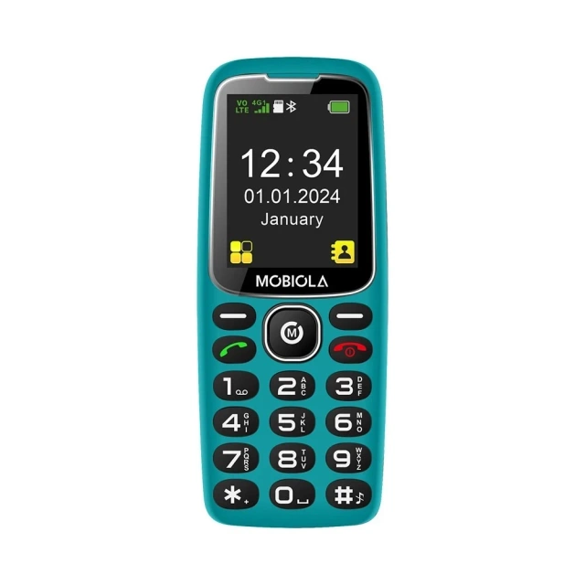 GSM-Telefon Mobiola MB4120 4G für Senioren Türkis